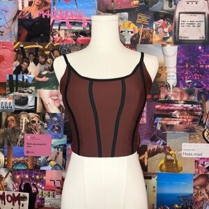 Abercrombie & Fitch brown athletic tank top